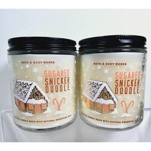 2 SUGARED SNICKERDOODLE Bath & Body Works Single Wick Scented Candles 7 oz New
